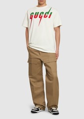 Gucci Oversize Printed Cotton Jersey T-shirt