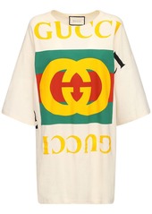 Gucci Oversize Printed Cotton T-shirt Dress