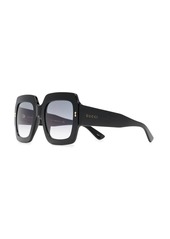 Gucci oversized-frame logo sunglasses