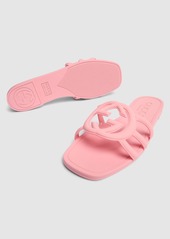 Gucci 10mm Interlocking G Rubber Slide Sandals