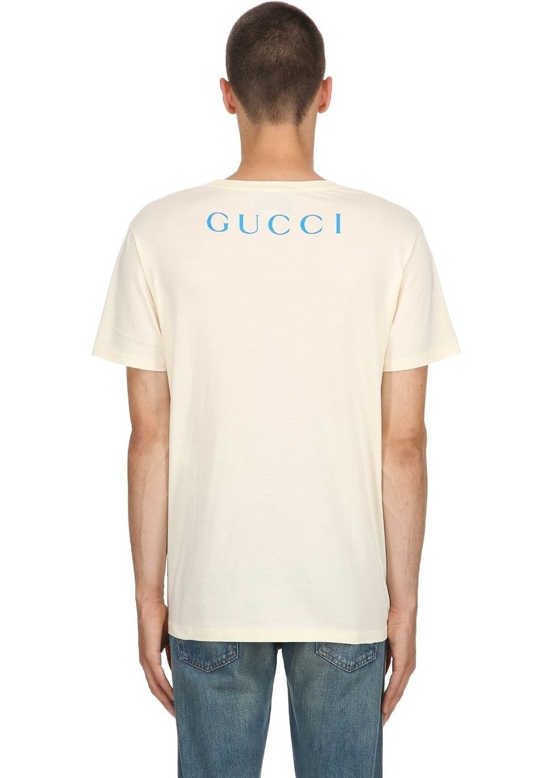 Gucci Paramount & Logo Print Jersey T-shirt | T Shirts