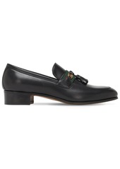 Gucci Paride Gg & Web Leather Loafers