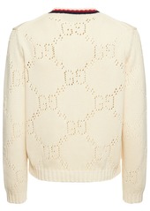 Gucci Perforated Gg Cotton Sweater