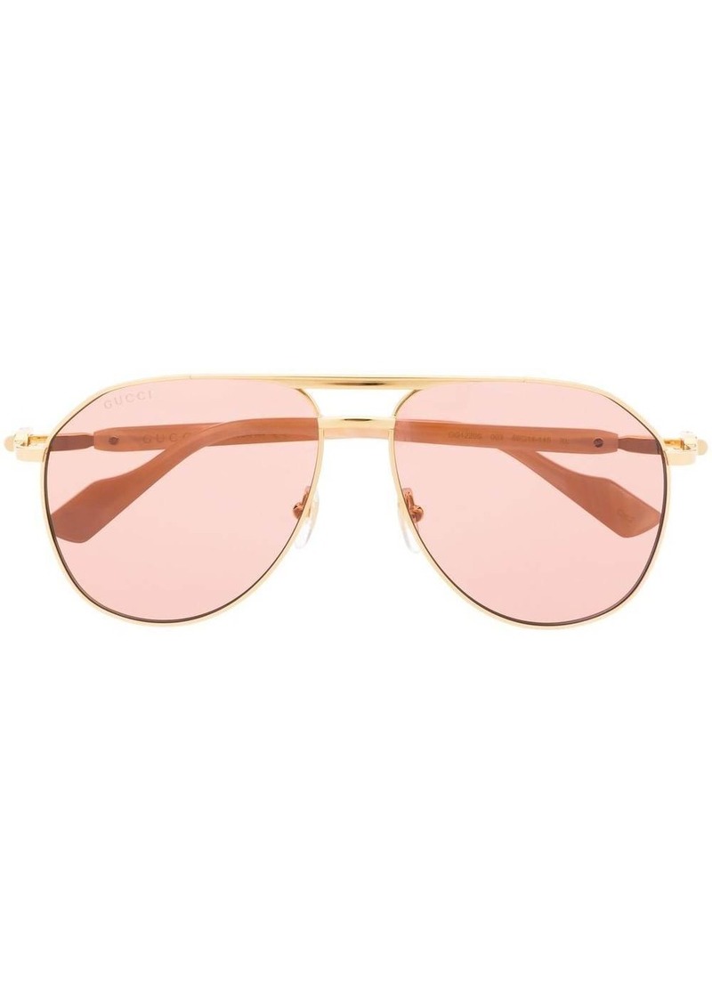 Gucci pilot-frame tinted sunglasses