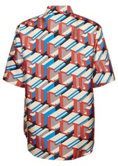 Gucci Pixel Deep On Logo Silk Shirt