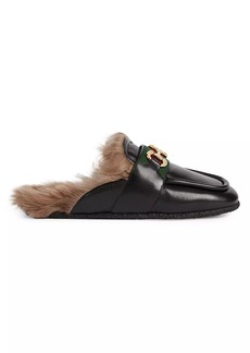 Gucci Princetown Leather Horsebit Slippers