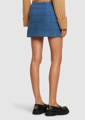 Gucci Quilted Denim Skirt
