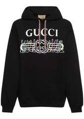 Gucci Rabbit Logo Printed Cotton Hoodie