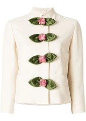 Gucci rose embellished jacket