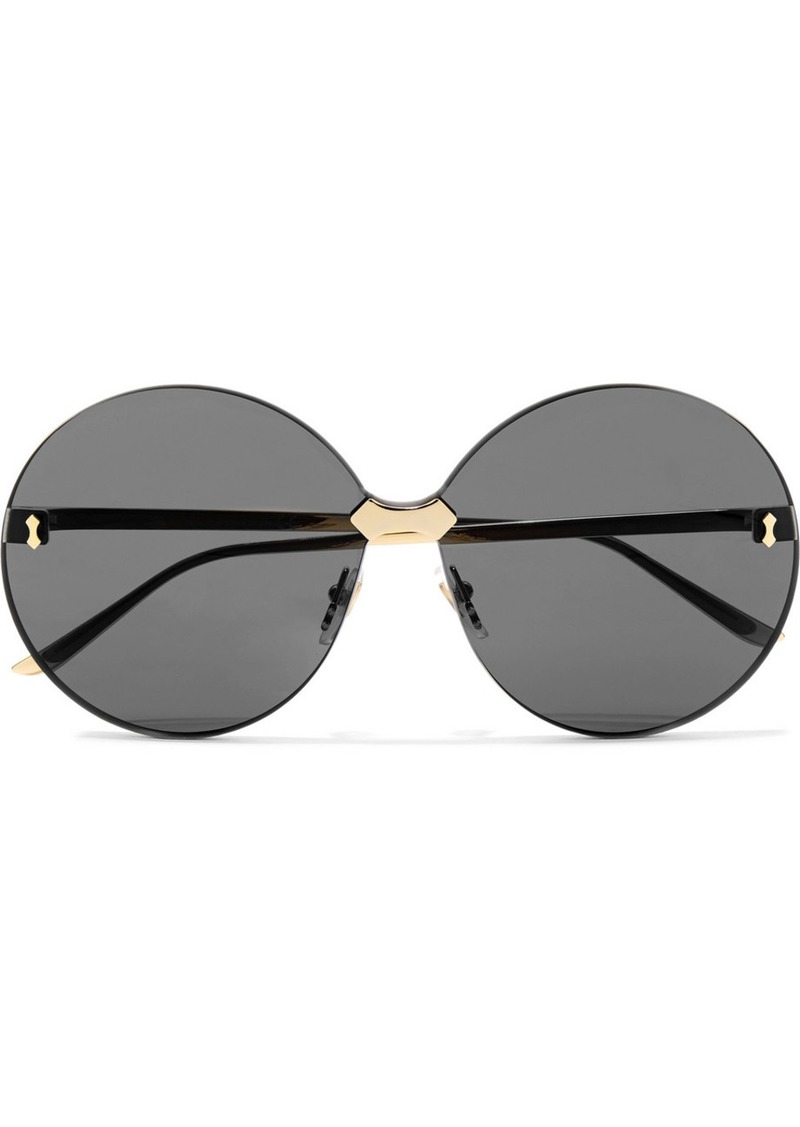 Gucci Round-frame Gold-tone Sunglasses