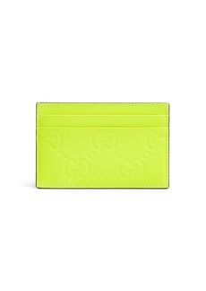 Gucci Rubberized Leather Gg Card Case
