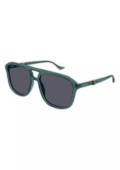 Gucci Running Web GG1494S 57MM Navigator Sunglasses