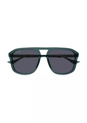 Gucci Running Web GG1494S 57MM Navigator Sunglasses