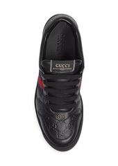 Gucci Screener Embossed-Leather Sneakers