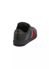 Gucci Screener Embossed-Leather Sneakers