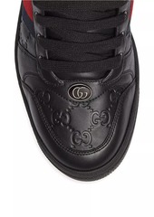 Gucci Screener Embossed-Leather Sneakers