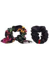Gucci Set Of 2 Silk Gg Scrunchies
