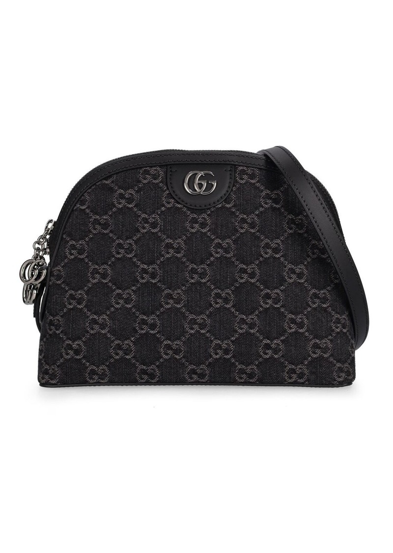 Gucci Small Ophidia Gg Denim Shoulder Bag
