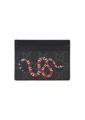 Gucci Snake Gg Supreme Coated Canvas Card Hold