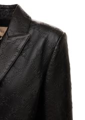 Gucci Soft Nappa Leather Blazer W/ All Over Gg