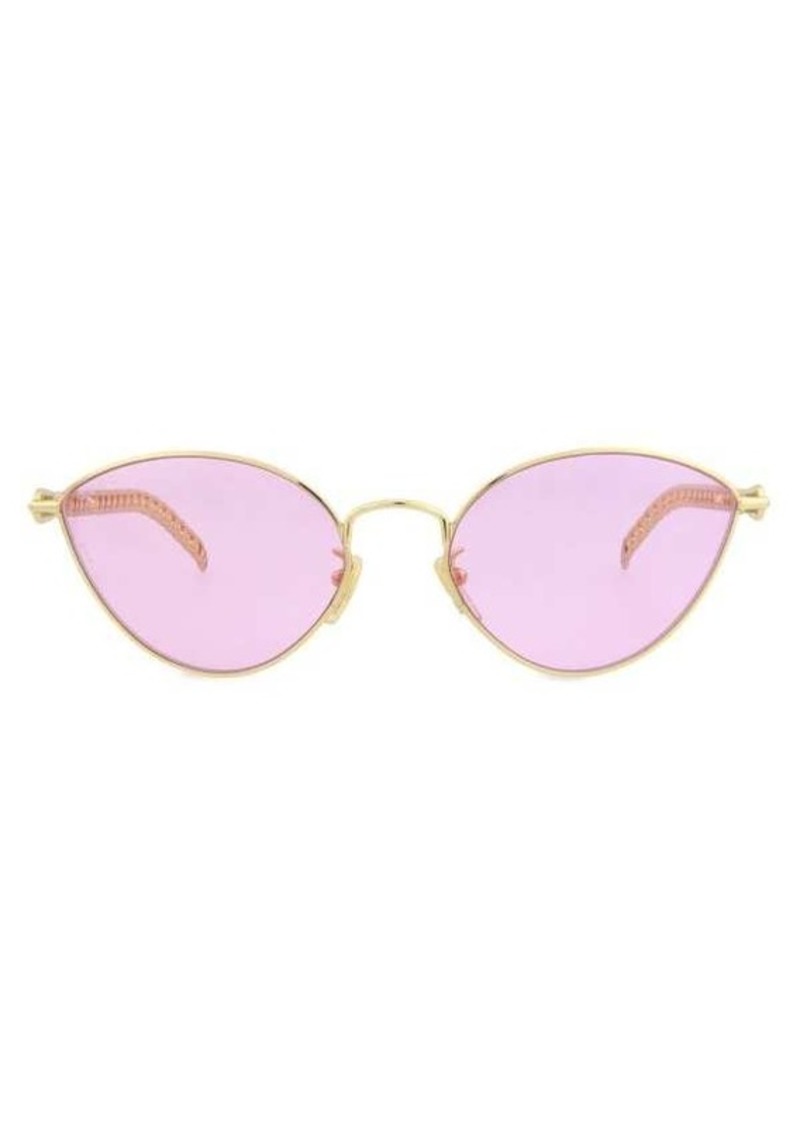 Gucci Special Edition 57MM Cat Eye Sunglasses With Chain