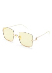 Gucci square mirrored-lense sunglasses