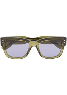 Gucci square transparent-frame sunglasses