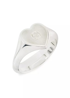 Gucci Sterling Silver GG Signet Ring