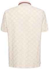 Gucci Stretch Cotton Blend Piqué Polo Shirt