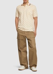Gucci Stretch Cotton Blend Piqué Polo Shirt