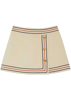 Gucci striped cotton wrap skirt