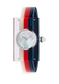Gucci Striped Plexiglas Watch