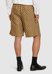 Gucci Summer Gg Supreme Linen Blend Shorts