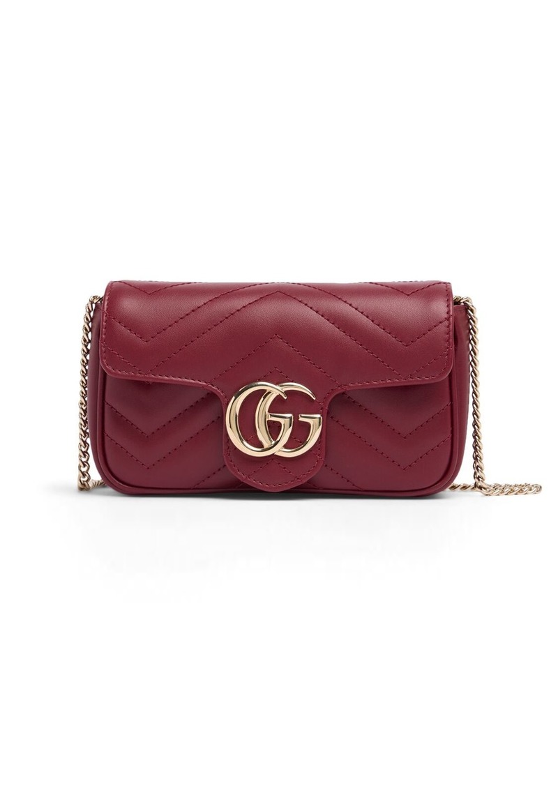 Gucci Super Mini Gg Marmont Leather Bag