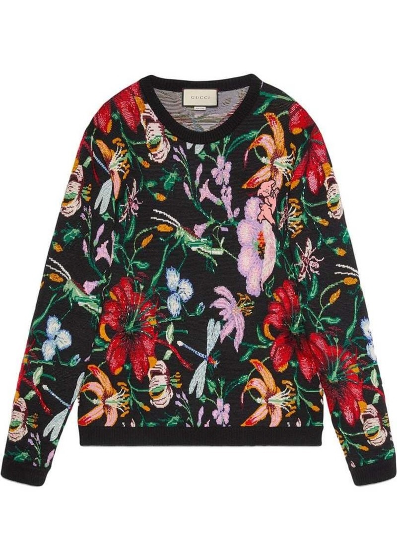 gucci floral sweater