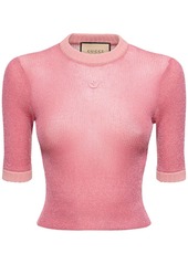 Gucci Nylon Lamé Knit Top