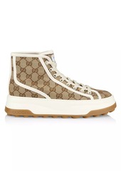 Gucci Tennis Treck Monogram Canvas Booties