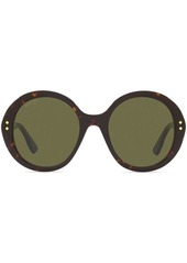 Gucci tortoiseshell-effect round-frame sunglasses