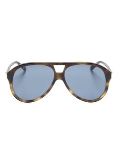 Gucci tortoiseshell pilot-frame sunglasses