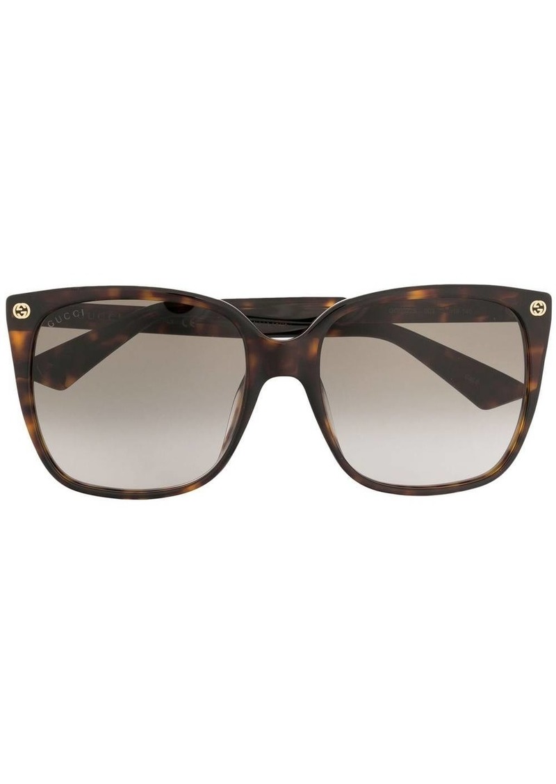 Gucci tortoiseshell square-frame sunglasses