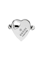 Gucci Trademark Sterling Silver Heart Ring