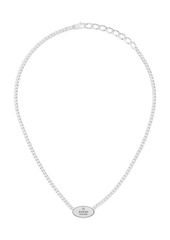 Gucci Trademark Sterling Silver Logo Necklace