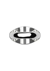 Gucci Trademark Sterling Silver Oval Signet Ring