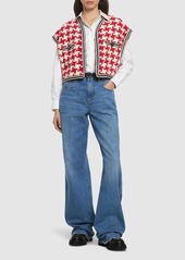 Gucci Houndstooth Chenille Vest