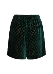 Gucci Velvet Logo Mini Shorts