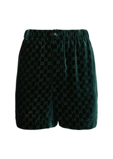 Gucci Velvet Logo Mini Shorts