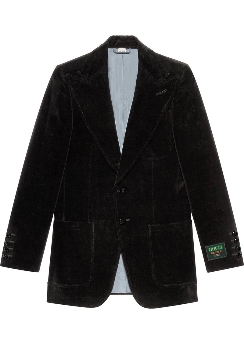 Gucci velvet single-breasted blazer