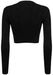 Gucci Viscose & Silk Blend Rib Cutout Sweater