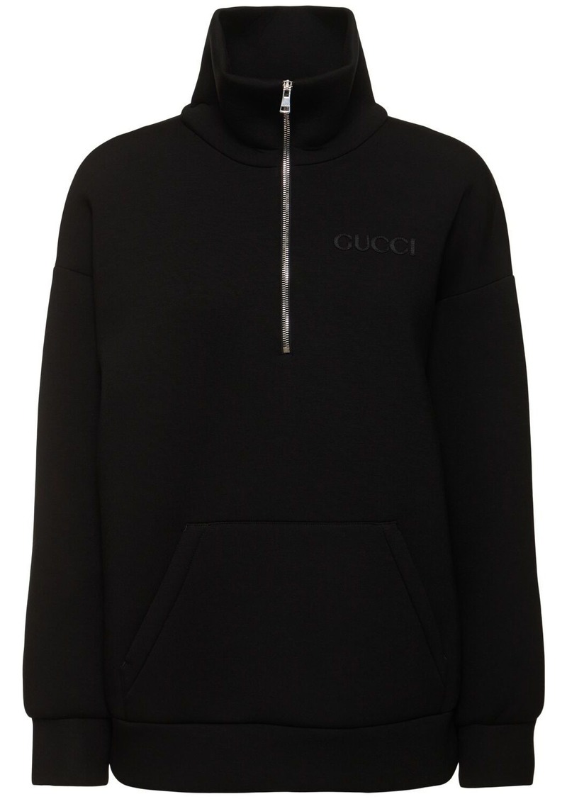 Gucci Viscose Jersey Zip Sweatshirt