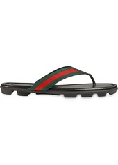 Gucci Web and leather thong sandal